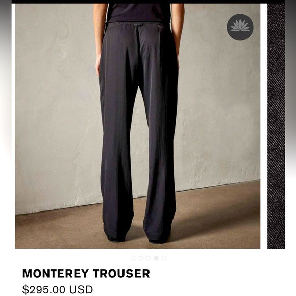 James Perse- Navy flowy lightweight Japanese Poly fabric pull-on pant - Picture 4 of 8